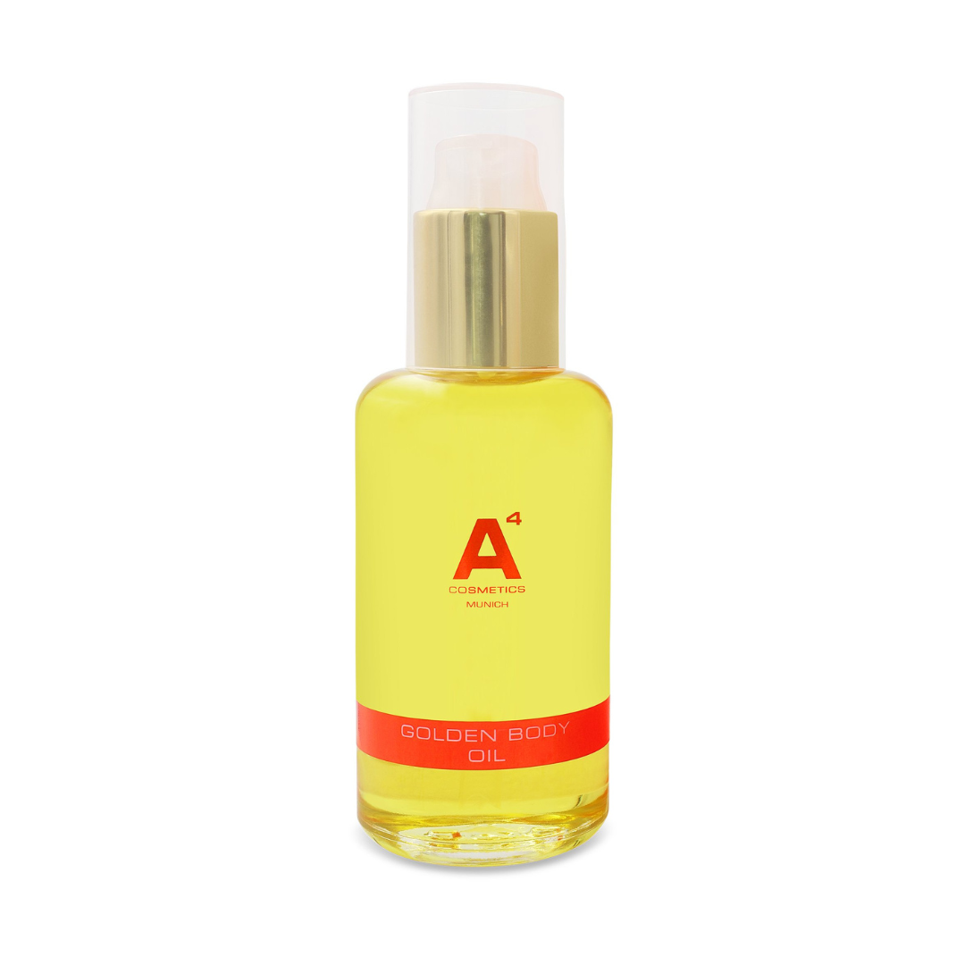 A4 Cosmetics Golden Body Oil, Luxuriöses Körperöl, Anti-Aging Hautpflege